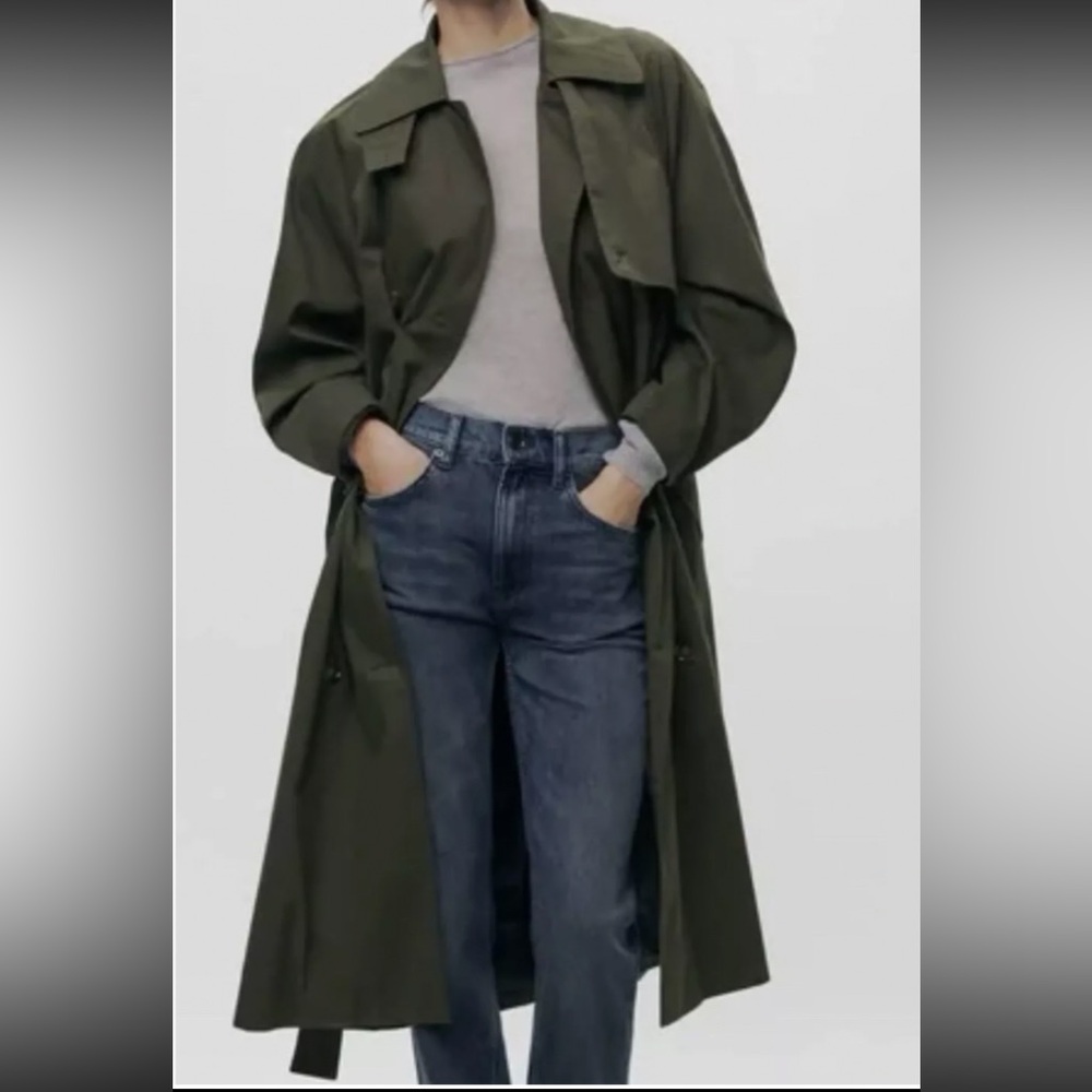 Zara Olive Green Trench Coat